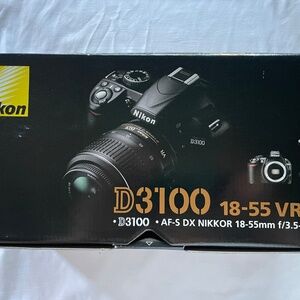 Nikon D3100 DSLR Camera 18-70mm f/3.5-4.5 AF Zoom Lens 3713 SHUTTER COUNT!!! BOX